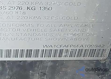 2015 Audi Q5 2.0T Premium z USA, uszkodzony, nr VIN WA1CFAFP6FA109842